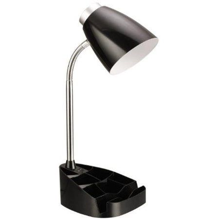 ALL THE RAGES All the Rages LD1002-BLK Black Gooseneck Organizer Desk Lamp with iPad Stand or Book Holder LD1002-BLK